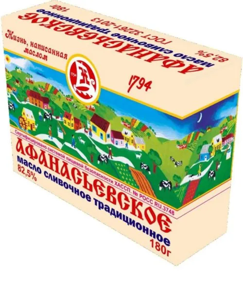 фотография продукта Масло сливочное "Афанасьевское" 82,5%